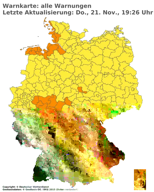 Aktuelle Wetterwarnungen für  Forchheim