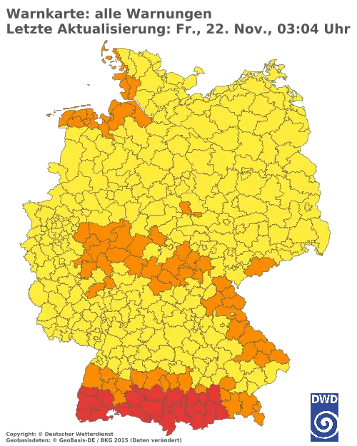 Aktuelle Wetterwarnungen für  Forchheim