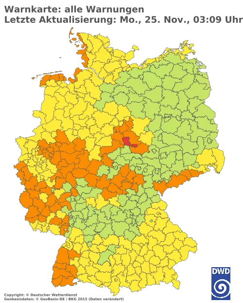 Aktuelle Wetterwarnungen für  Forchheim