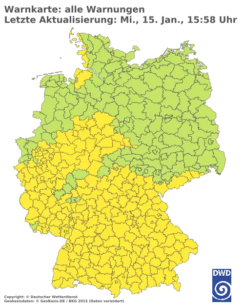 Aktuelle Wetterwarnungen für  Forchheim