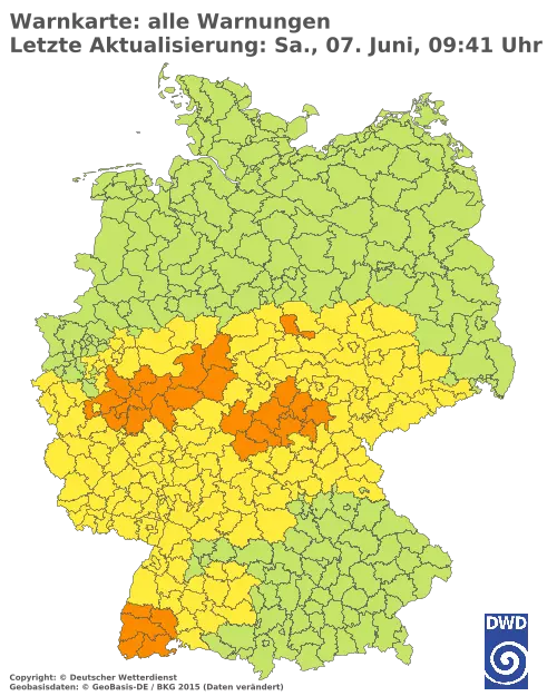 Aktuelle Wetterwarnungen für  Forchheim