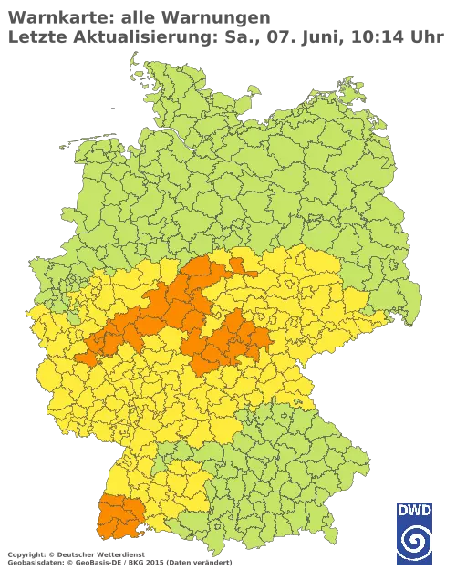 Aktuelle Wetterwarnungen für  Forchheim