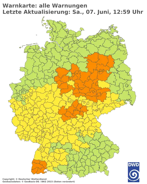 Aktuelle Wetterwarnungen für  Forchheim