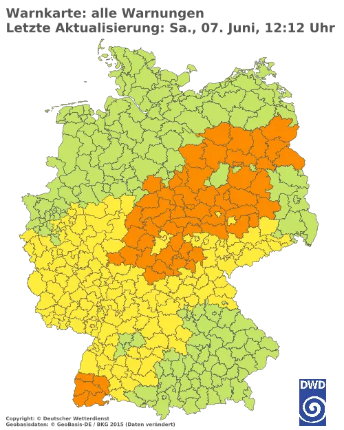 Aktuelle Wetterwarnungen für  Forchheim