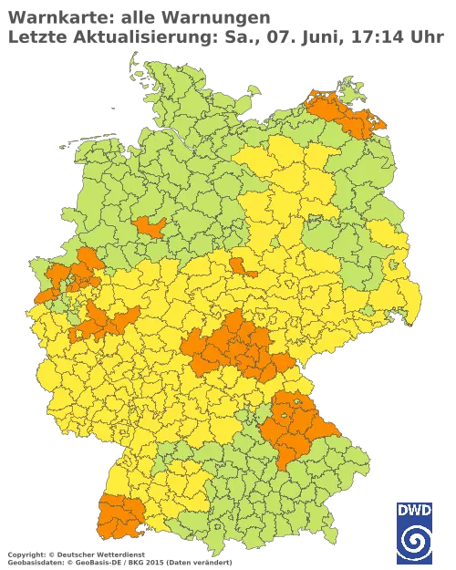 Aktuelle Wetterwarnungen für  Forchheim