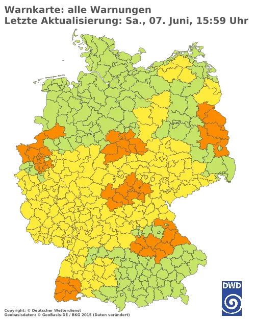 Aktuelle Wetterwarnungen für  Forchheim