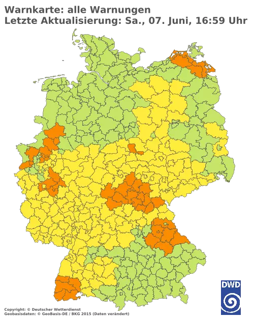 Aktuelle Wetterwarnungen für  Forchheim