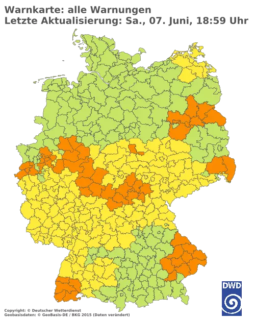 Aktuelle Wetterwarnungen für  Forchheim