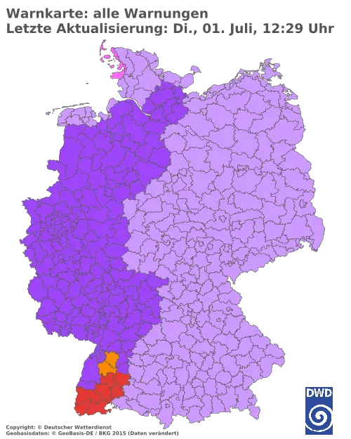 Aktuelle Wetterwarnungen für  Forchheim