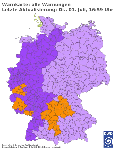 Aktuelle Wetterwarnungen für  Forchheim
