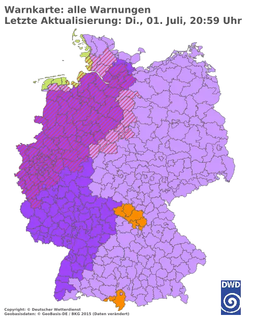 Aktuelle Wetterwarnungen für  Forchheim