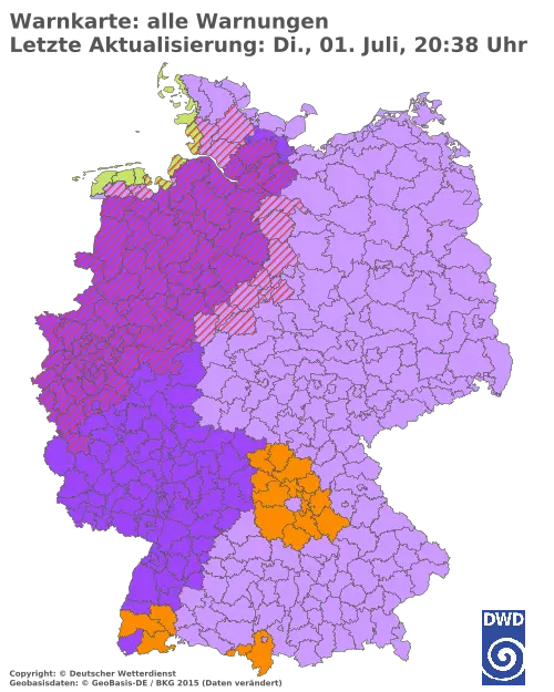 Aktuelle Wetterwarnungen für  Forchheim