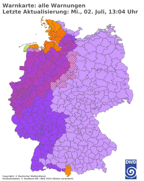 Aktuelle Wetterwarnungen für  Forchheim