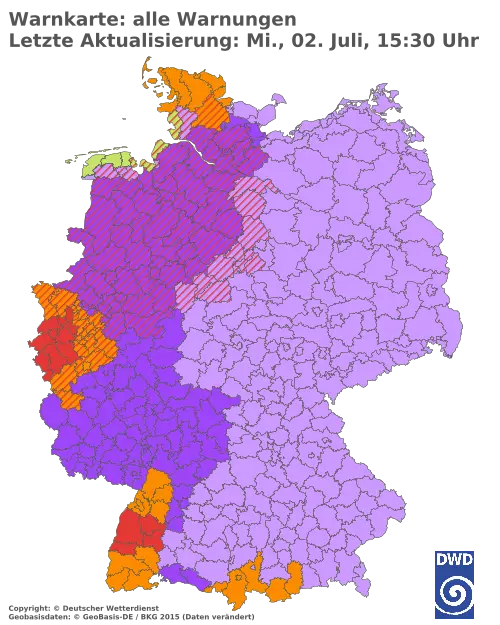 Aktuelle Wetterwarnungen für  Forchheim