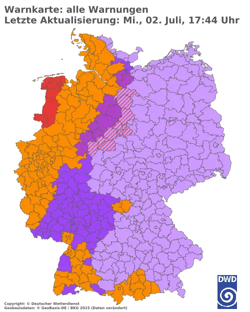 Aktuelle Wetterwarnungen für  Forchheim