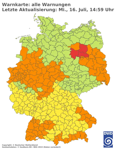 Aktuelle Wetterwarnungen für  Forchheim
