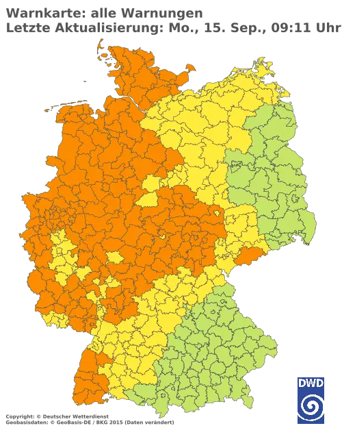 Aktuelle Wetterwarnungen für  Forchheim
