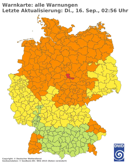 Aktuelle Wetterwarnungen für  Forchheim