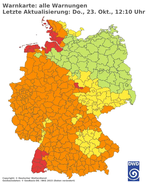 Aktuelle Wetterwarnungen für  Forchheim