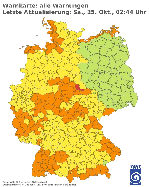 Aktuelle Wetterwarnungen für  Forchheim