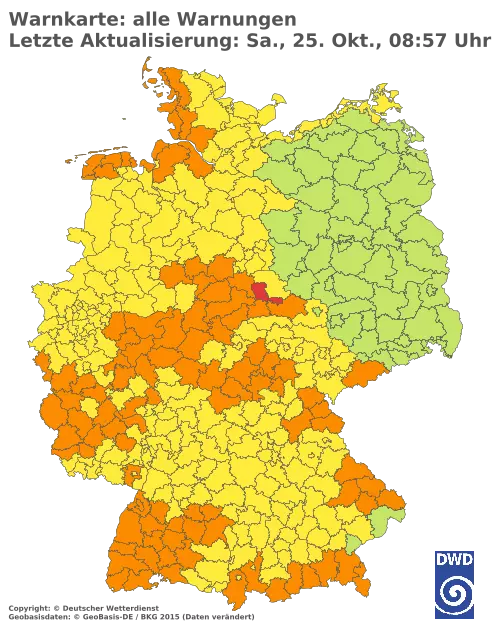 Aktuelle Wetterwarnungen für  Forchheim