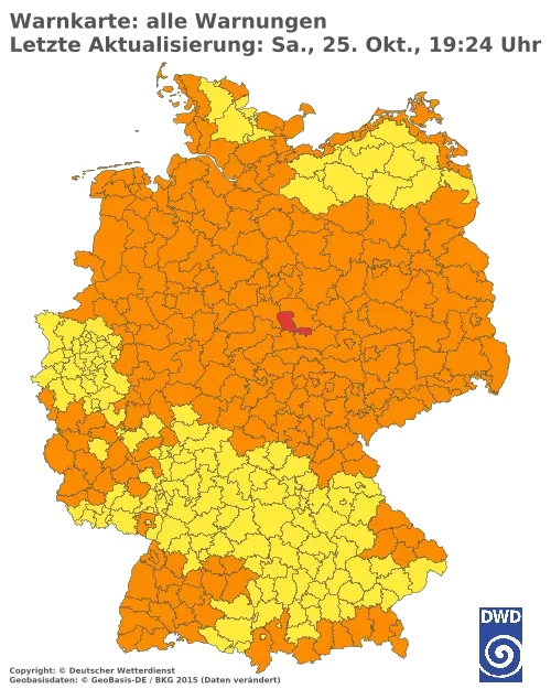 Aktuelle Wetterwarnungen für  Forchheim