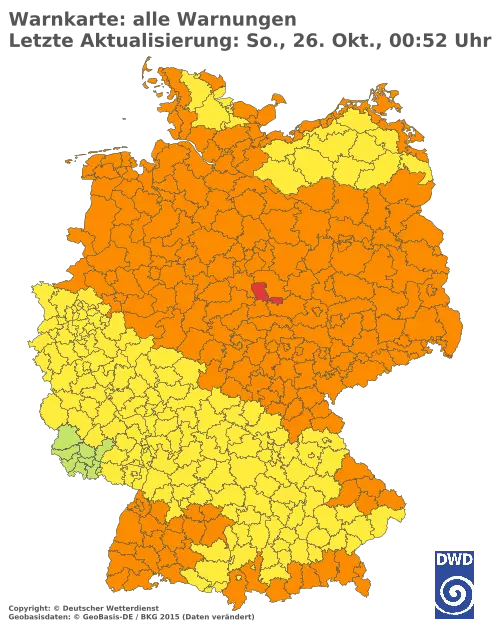 Aktuelle Wetterwarnungen für  Forchheim
